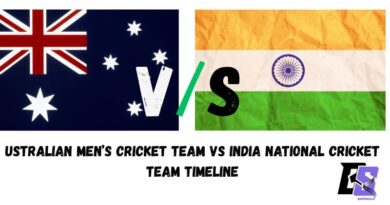 Australian Men’s Cricket Team vs India National Cricket Team Timeline
